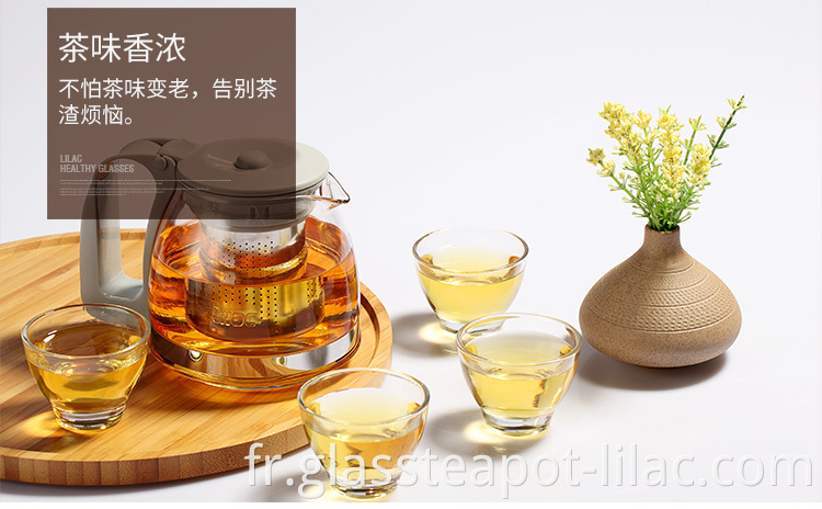 Clear Glass Tea Pot 12